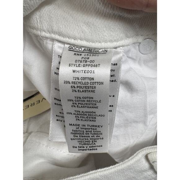 Good American Good Waist Palazzo Jeans White Wide Leg NWT Size 14 READ - Picture 6 of 11